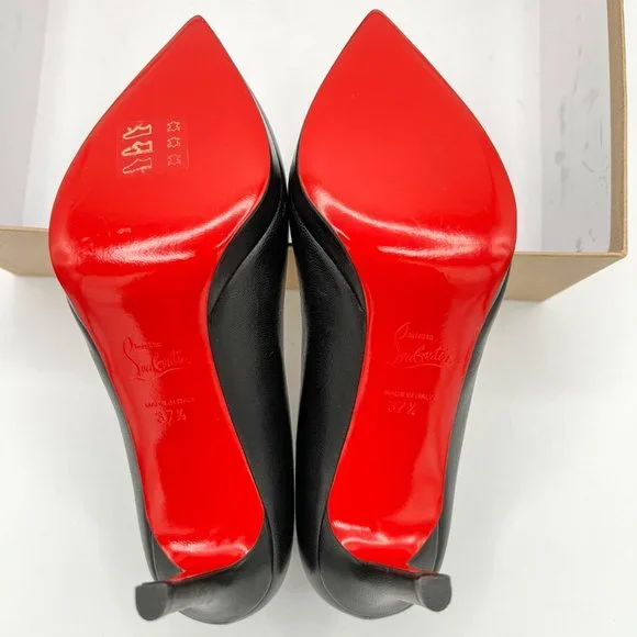 Christian Louboutin Pigalle 100 Leather Platform Pumps - Picture 6 of 7